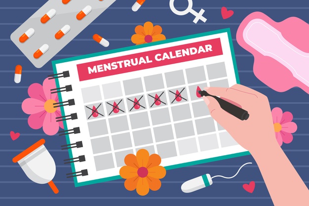 menstrual calendar living with pcod