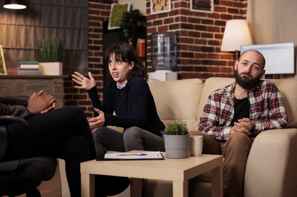 Partners session with counsellor relationship difficulties